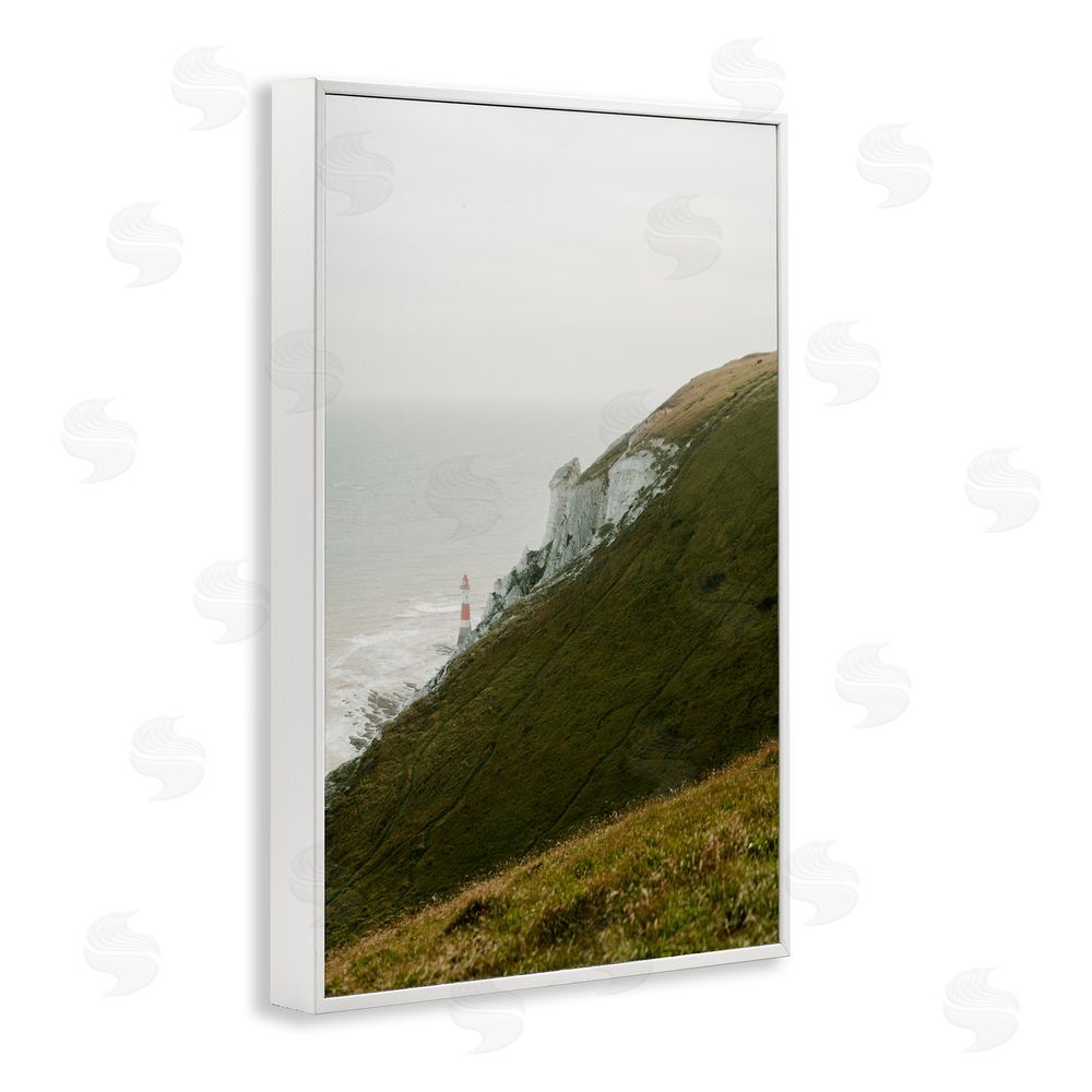 Jade Sharp Photo Hillside Beachy Head Lighthouse White Frame Giclee Art Print