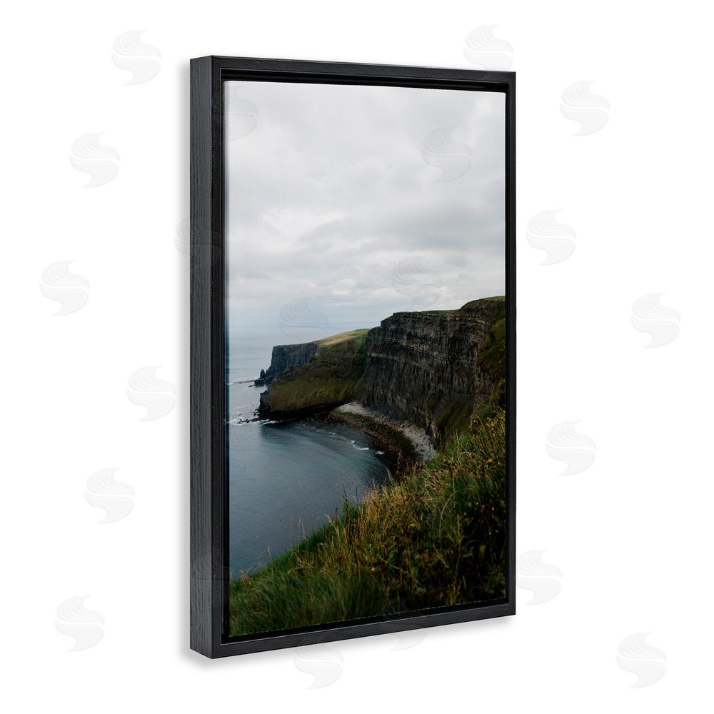 Jade Sharp Photo Ireland Cove Scenic Inlet Black Floating Frame Canvas Wall Art Print