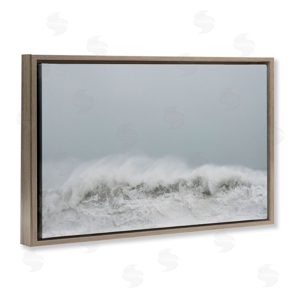 Jade Sharp Photo Cresting Wave Abstraction Brown Floating Frame Canvas Art Print