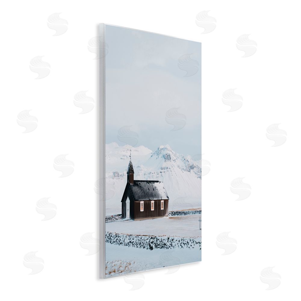 Jade Sharp Photo Icelandic Church Snowscape Wall Plaque Art Print