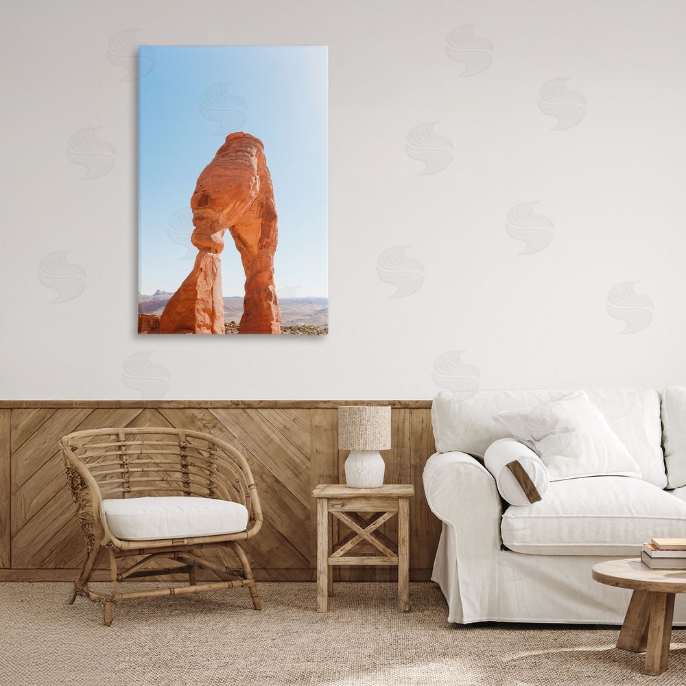 Jade Sharp Photo Natural Desert Archway Printed Wall Art in Room