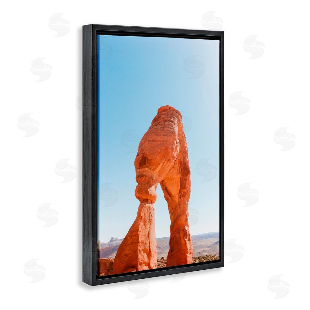 Jade Sharp Photo Natural Desert Archway Black Floating Frame Canvas Wall Art Print