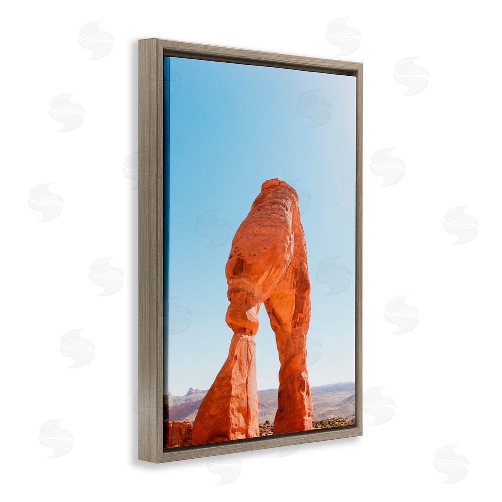 Jade Sharp Photo Natural Desert Archway Brown Floating Frame Canvas Art Print