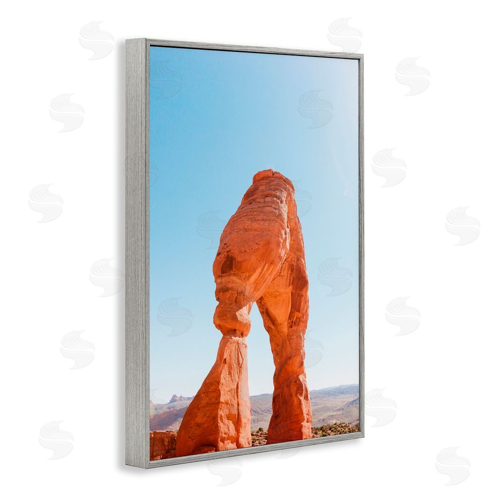 Jade Sharp Photo Natural Desert Archway Gray Framed Giclee Art Print