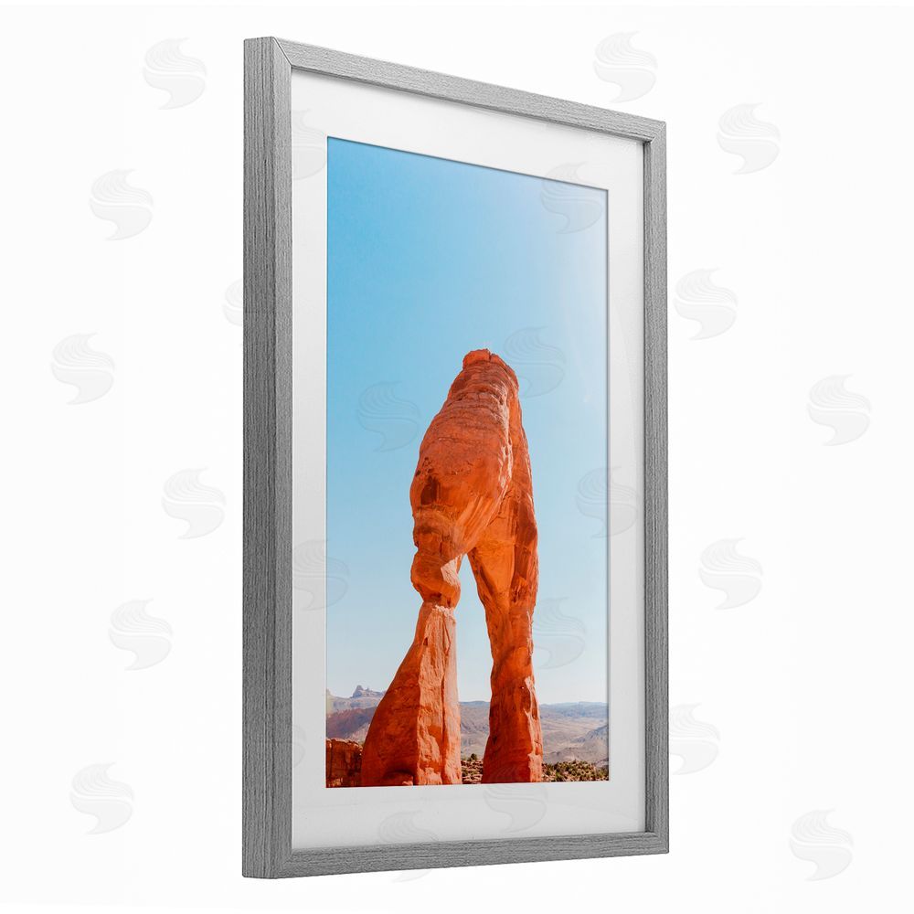 Jade Sharp Photo Natural Desert Archway Gray Framed Print Under Glass Art