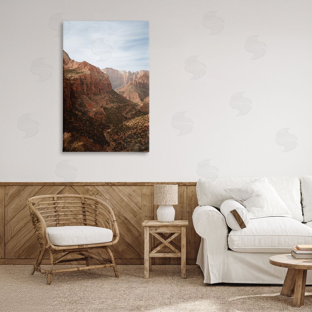 Jade Sharp Photo Breathtaking Zion Canyon View Printed Wall Art in Room