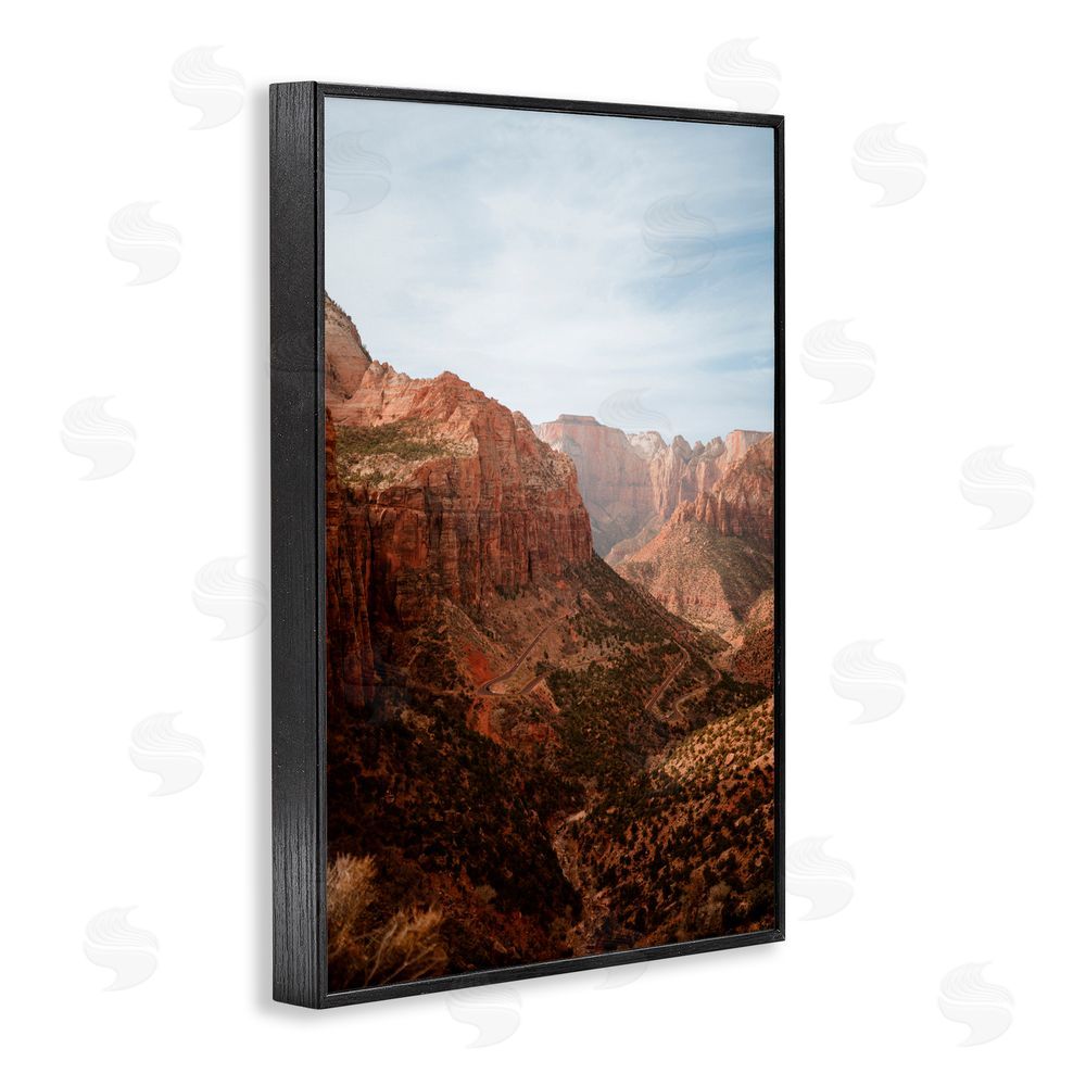 Jade Sharp Photo Breathtaking Zion Canyon View Black Framed Giclee Art Print