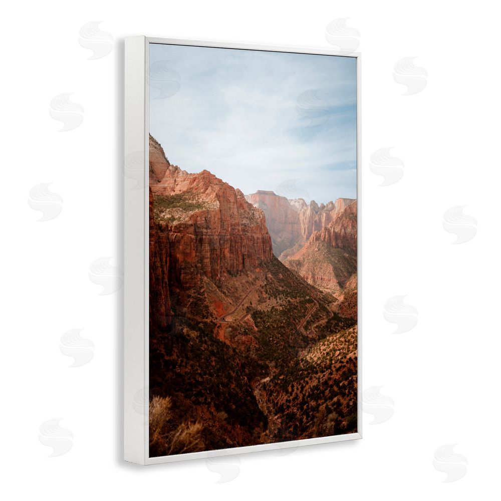 Jade Sharp Photo Breathtaking Zion Canyon View White Frame Giclee Art Print
