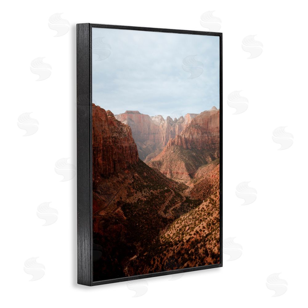 Jade Sharp Photo Vast Canyon Zion Park Black Framed Giclee Art Print
