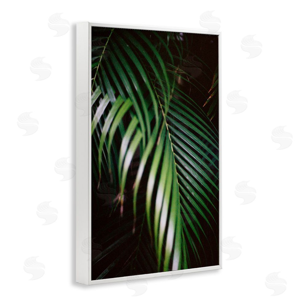 Jade Sharp Photo Palm Leaves Weaving Together White Frame Giclee Art Print