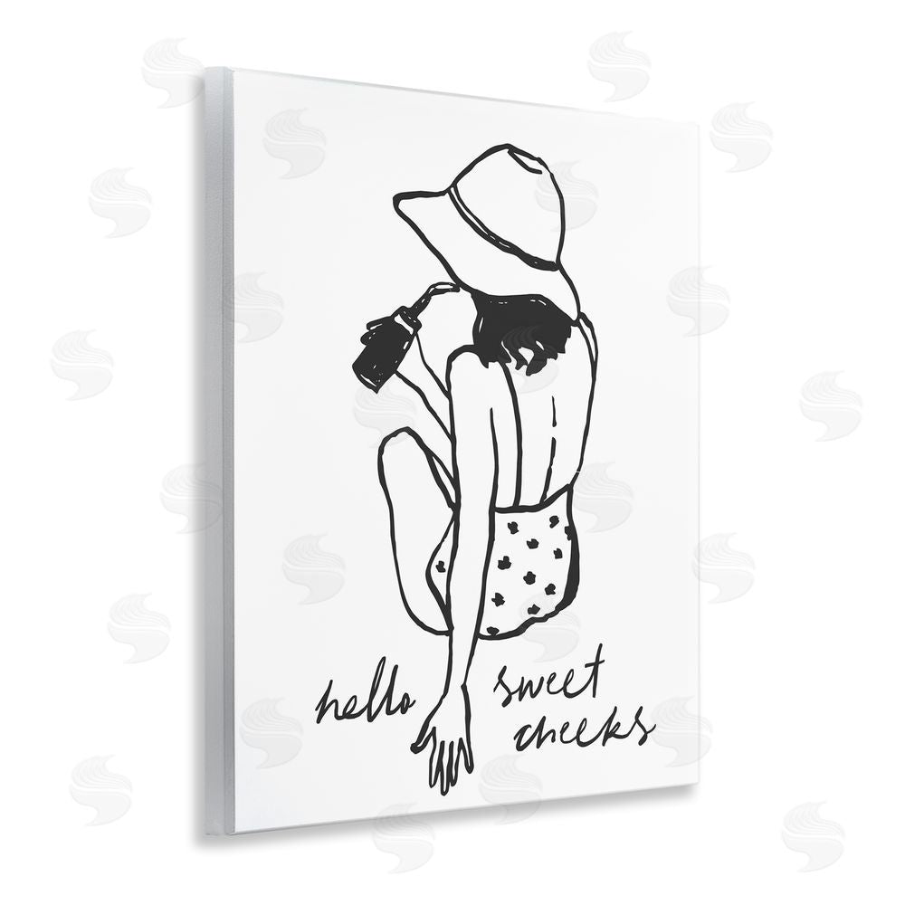 Lettered and Lined Bathroom Refresh Sweet Cheeks Wall Plaque Art Print