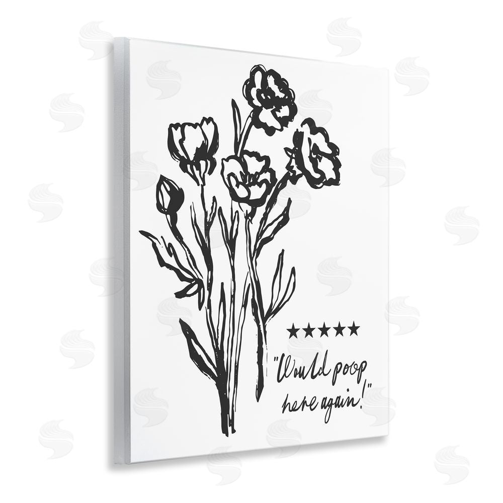 Lettered and Lined Would Poop Here Again Wall Plaque Art Print