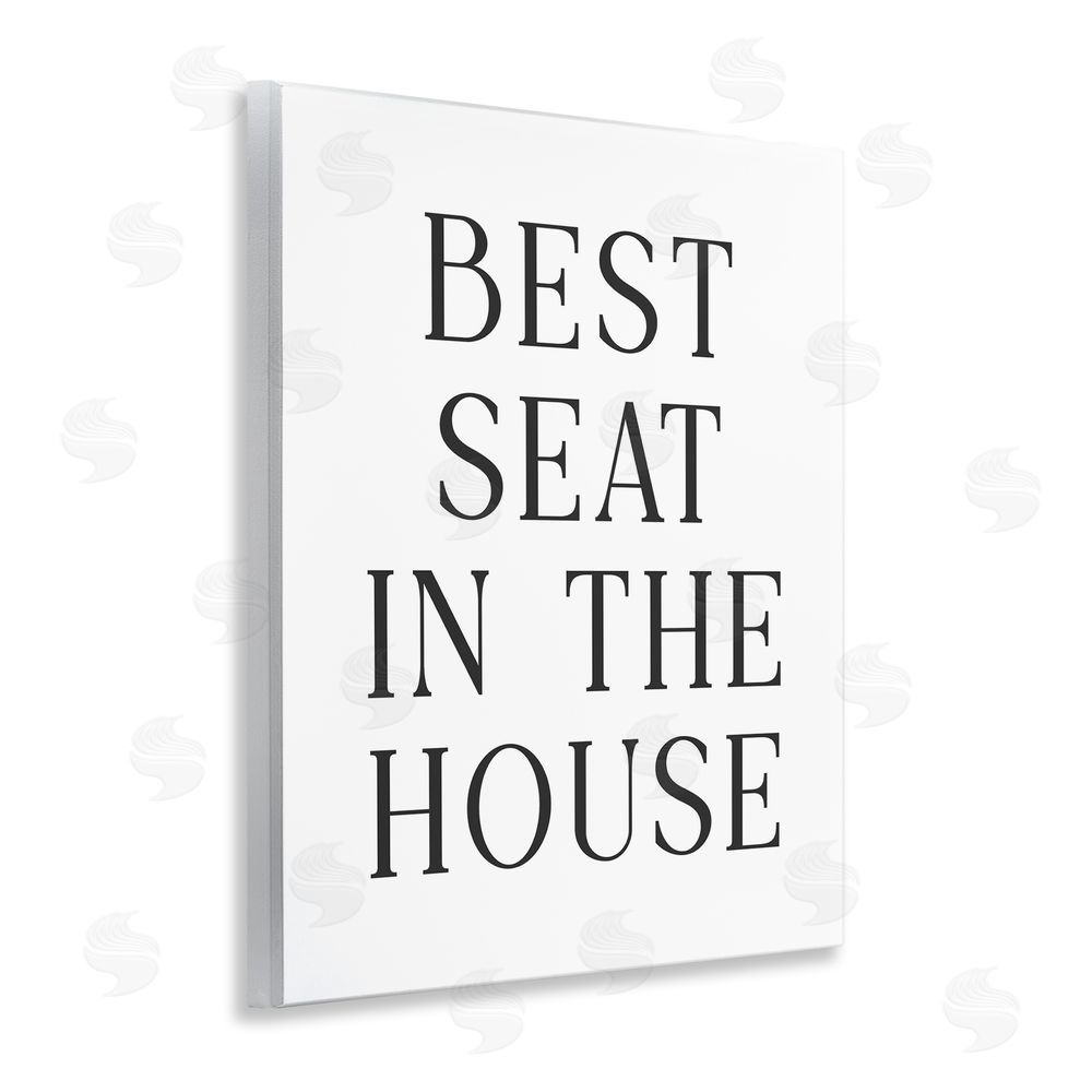 Lettered and Lined Best Seat Bathroom Toilet Wall Plaque Art Print