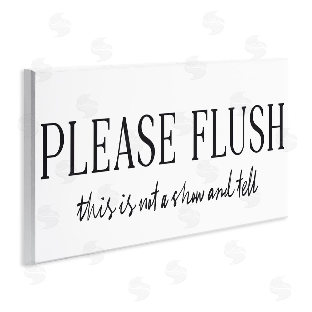 Lettered and Lined Not Show & Tell Bathroom Wall Plaque Art Print