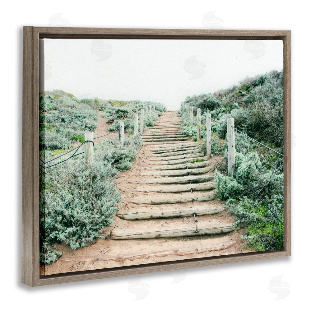 Leah Noel Art Stairway To Heaven Path Brown Floating Frame Canvas Wall Art Print