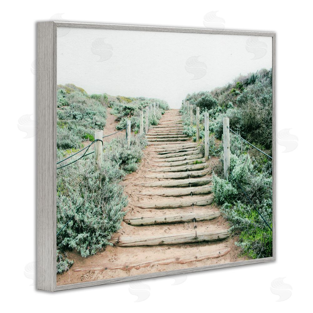 Leah Noel Art Stairway To Heaven Path Gray Framed Giclee Wall Art Print