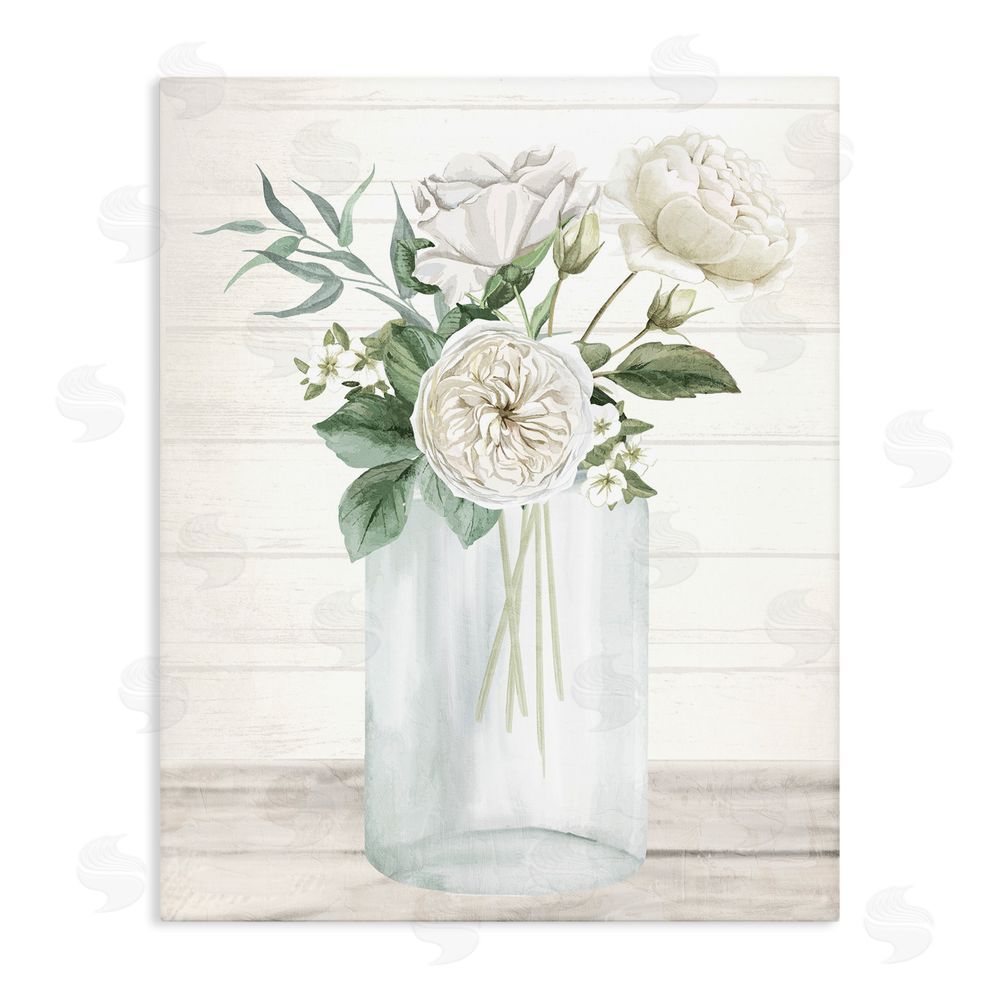 Kim Allen Patience Flower Vase Stretched Canvas Wall Art Print
