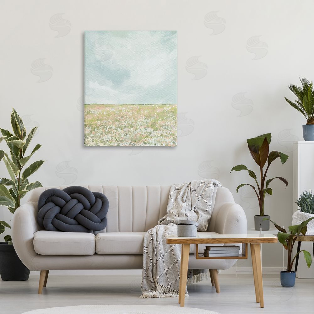 Leah Straatsma Budding Field In Spring Stretched Canvas Wall Art in Room
