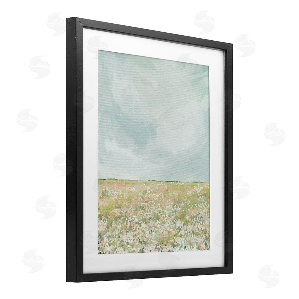 Leah Straatsma Budding Field In Spring Black Framed Print Under Glass Wall Art