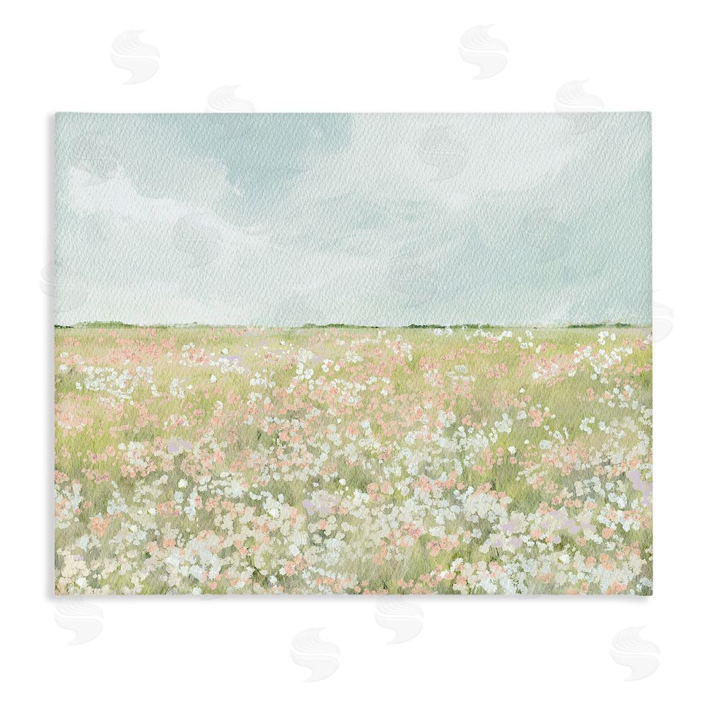 Leah Straatsma Budding Field Scenery Stretched Canvas Wall Art Print