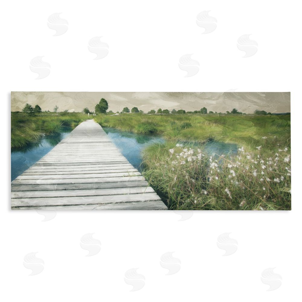 Milli Villa Walkway On The Marsh Stretched Canvas Wall Art Print
