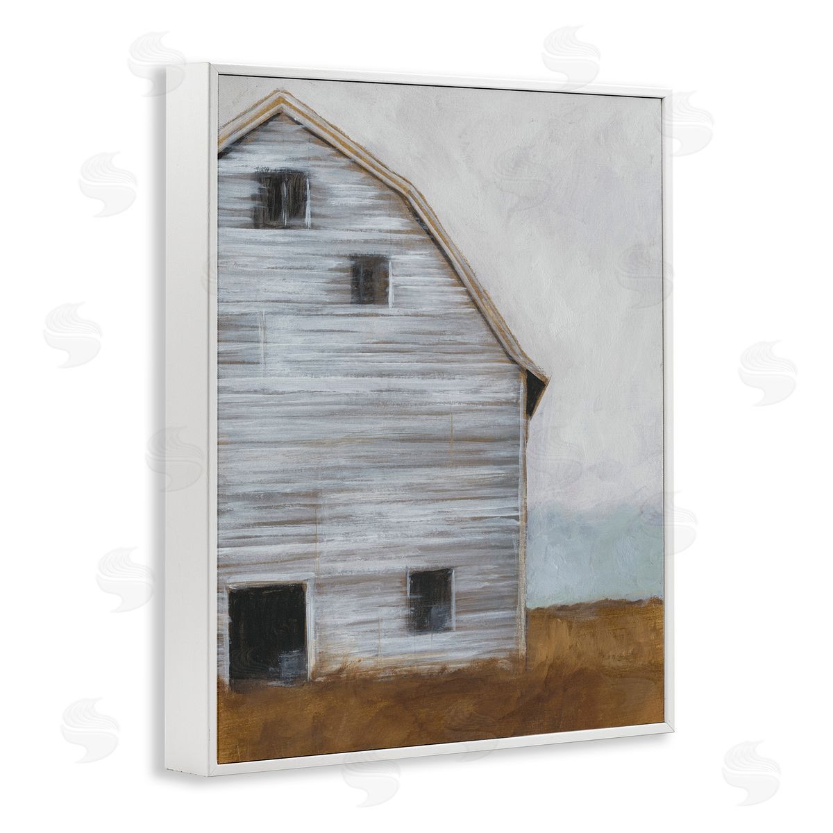 Worn Old Barn Farmhouse White Frame Print Wall Art, Home Decor by Ethan Harper
