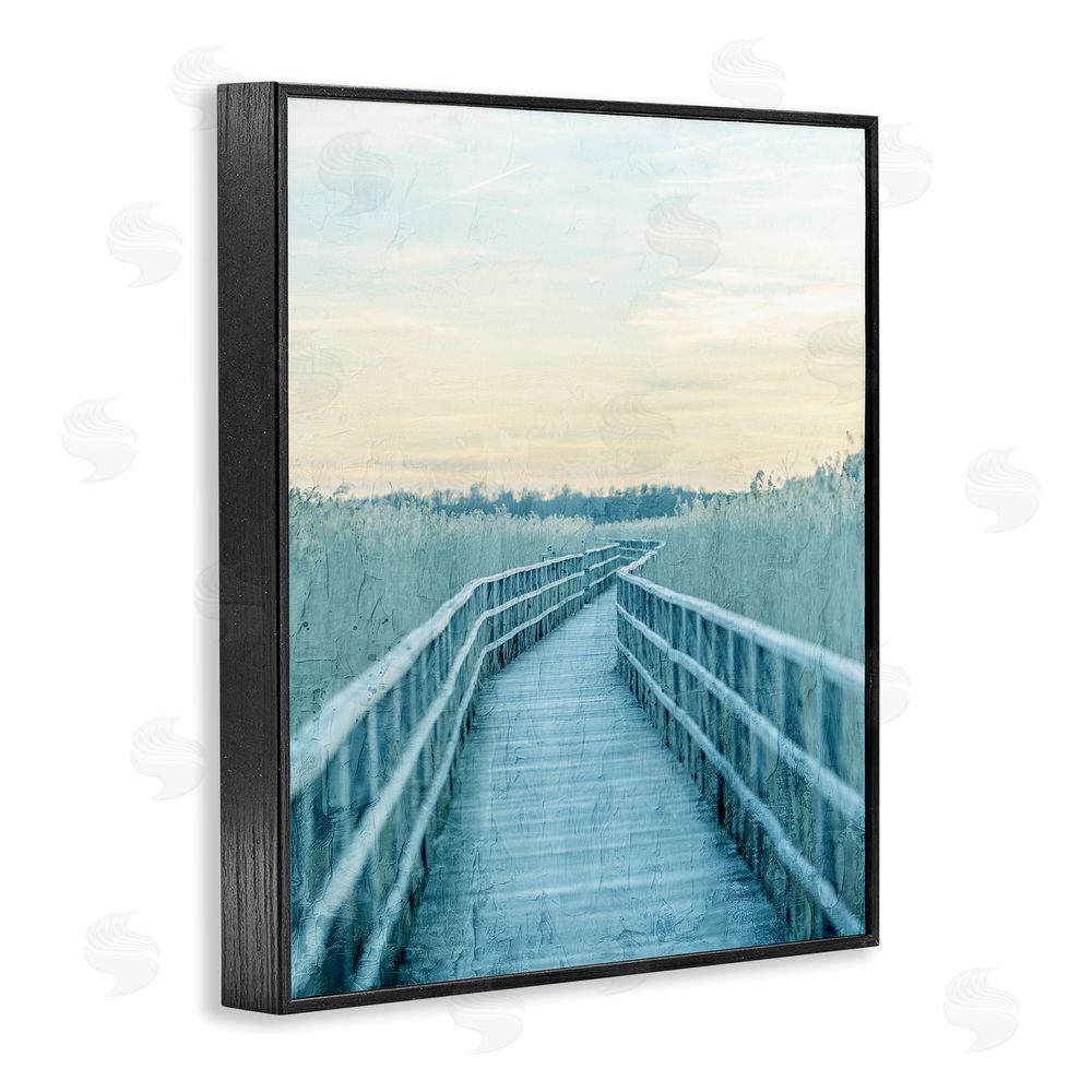 Kim Allen Wooden Pier Boardwalk Black Framed Giclee Wall Art Print