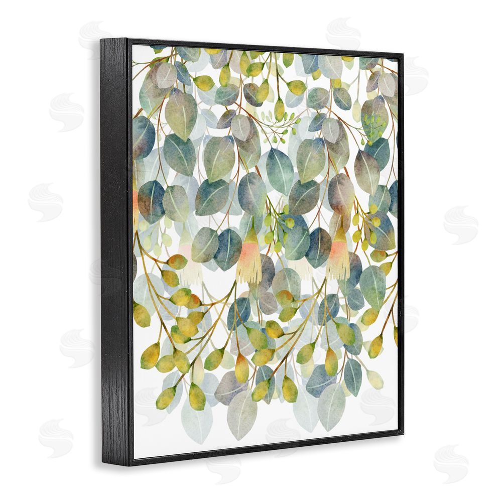 Marcus Prime Hanging Layered Botanicals Blacked Framed Giclee Wall Art Print