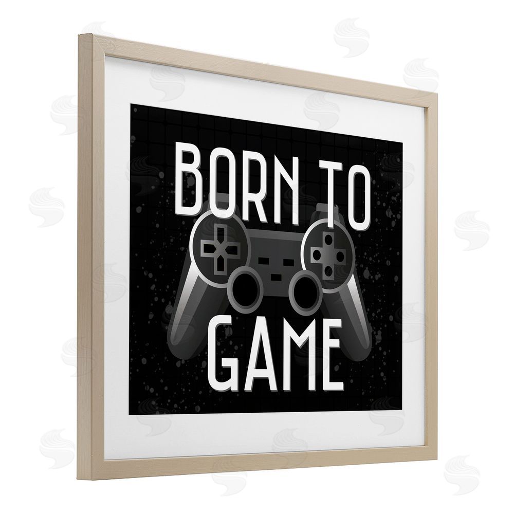 Kim Allen Born To Game Retro Birch Framed Print Under Glass Wall Art