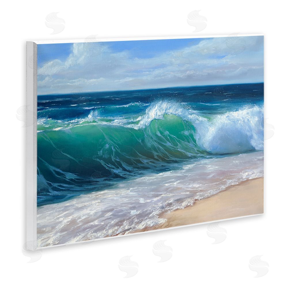Dimitri Sirenko Content Beach Waves Shore Wall Plaque Art Print