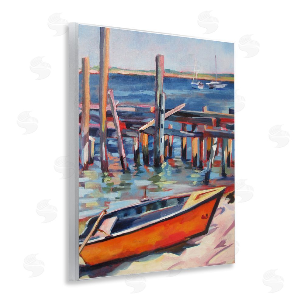 Maxine Shore Provincetown Harbor Boat Wall Plaque Art Print