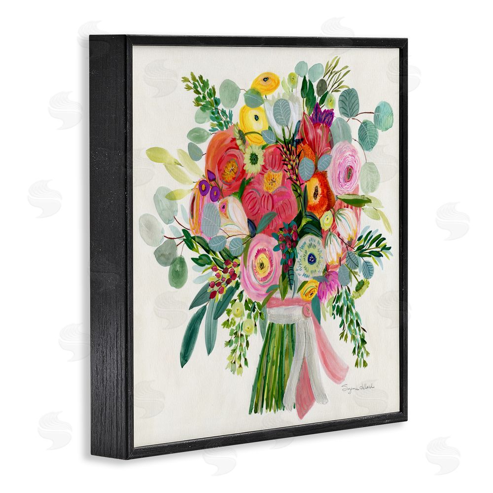 Suzanne Allard Constant Friend Bouquet Black Framed Giclee Wall Art Print