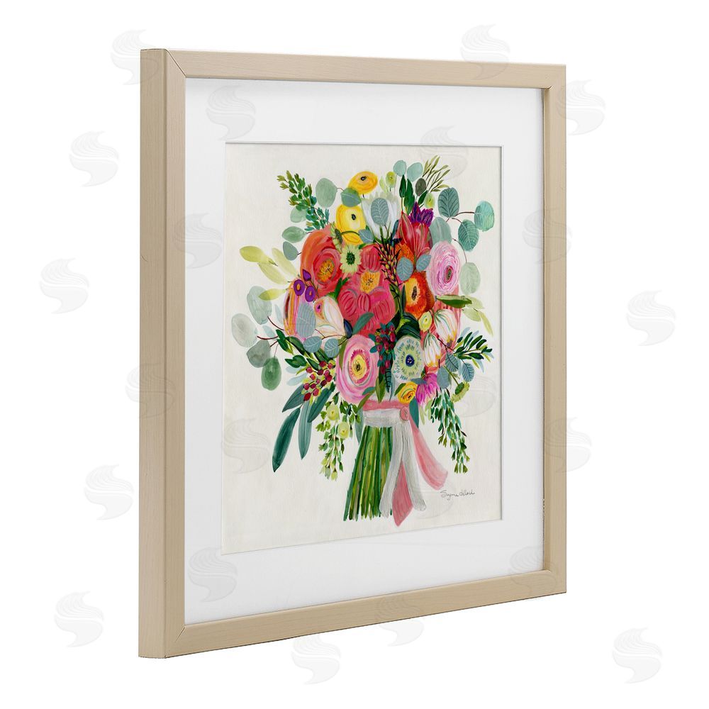 Suzanne Allard Constant Friend Bouquet Birch Framed Print Under Glass Wall Art