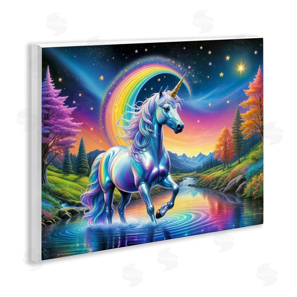 Tabz Jones Rainbow Prism Unicorn Wall Plaque Art Print