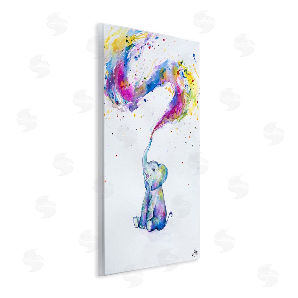 Marc Allante Spring Elephant & Paint Splatter Wall Plaque Art Print