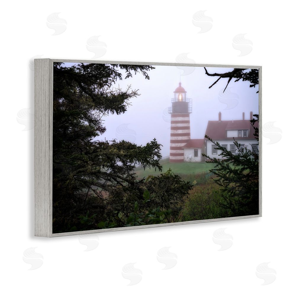 Rick Berk Socked In By Fog Gray Framed Giclee Wall Art Print