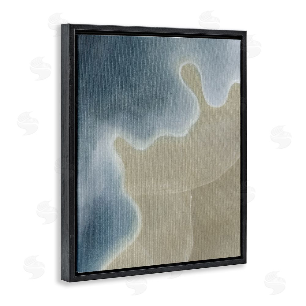 Grace Popp Turning The Tides Abstract Black Floating Frame Canvas Wall Art Print