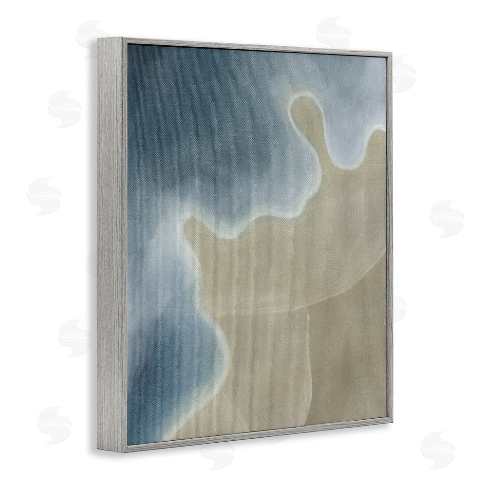 Grace Popp Turning The Tides Abstract Gray Framed Giclee Wall Art Print