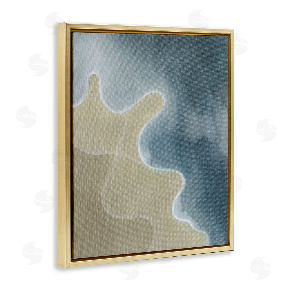 Grace Popp Turning The Tides Contour Gold Floating Frame Canvas Wall Art Print