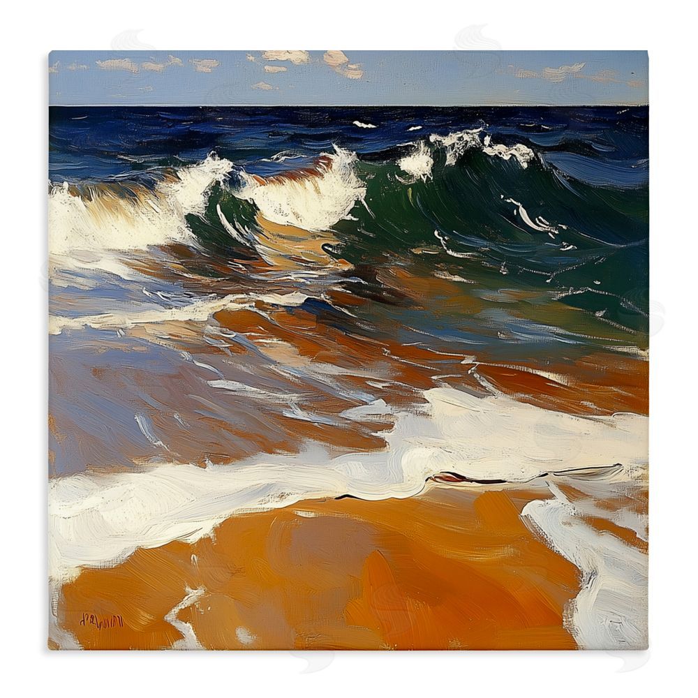 Walker Noble Glassy Wave Break Stretched Canvas Wall Art