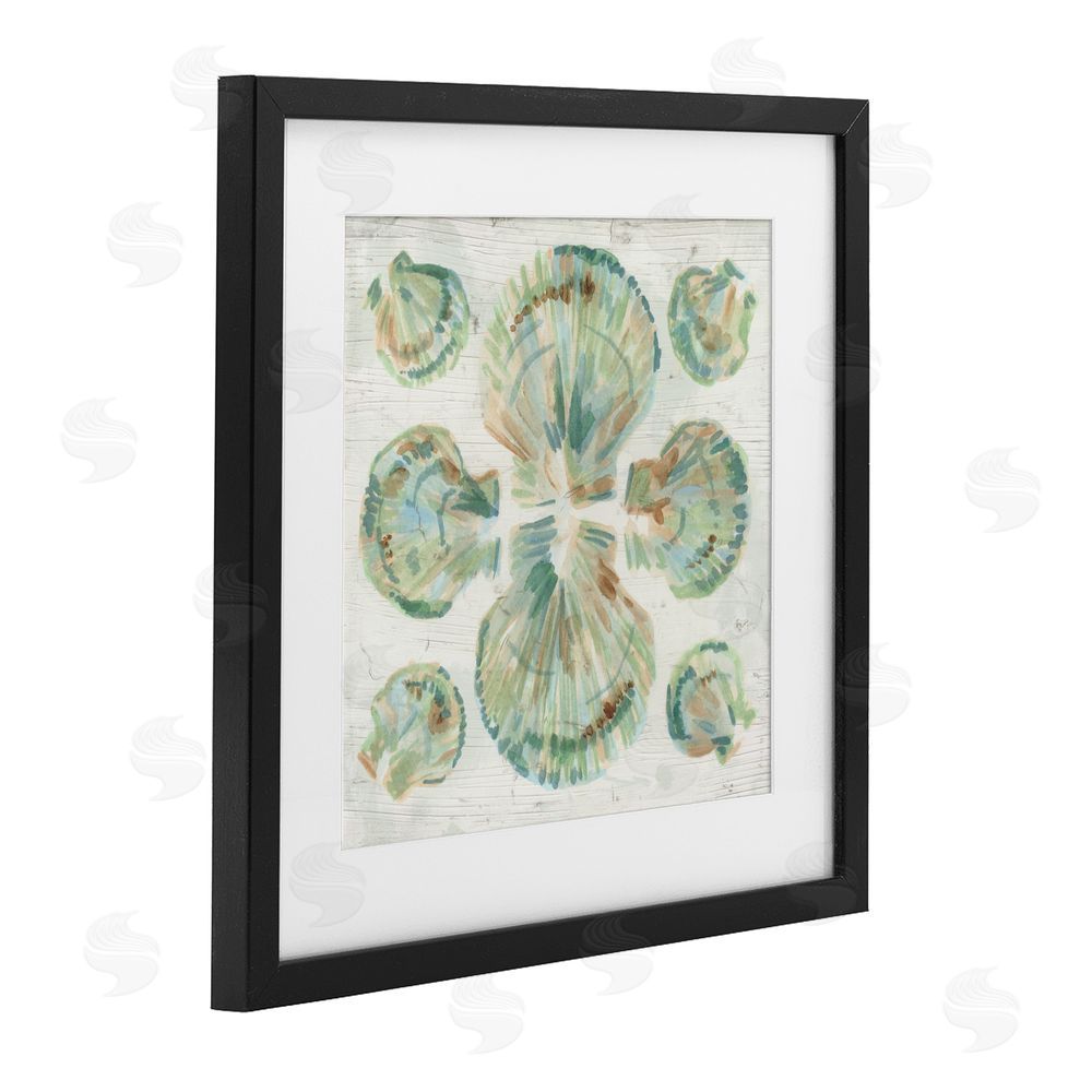June Erica Vess Saltwashed Shells Symmetry Black Framed Print Under Glass Wall Art