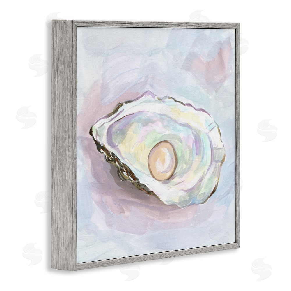 Melissa Wang Silent Opal Oyster Gray Framed Giclee Wall Art Print