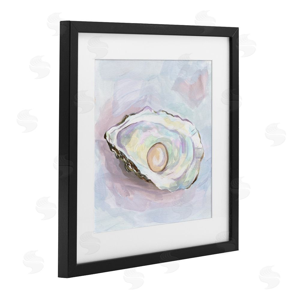 Melissa Wang Silent Opal Oyster Black Framed Print Under Glass Wall Art