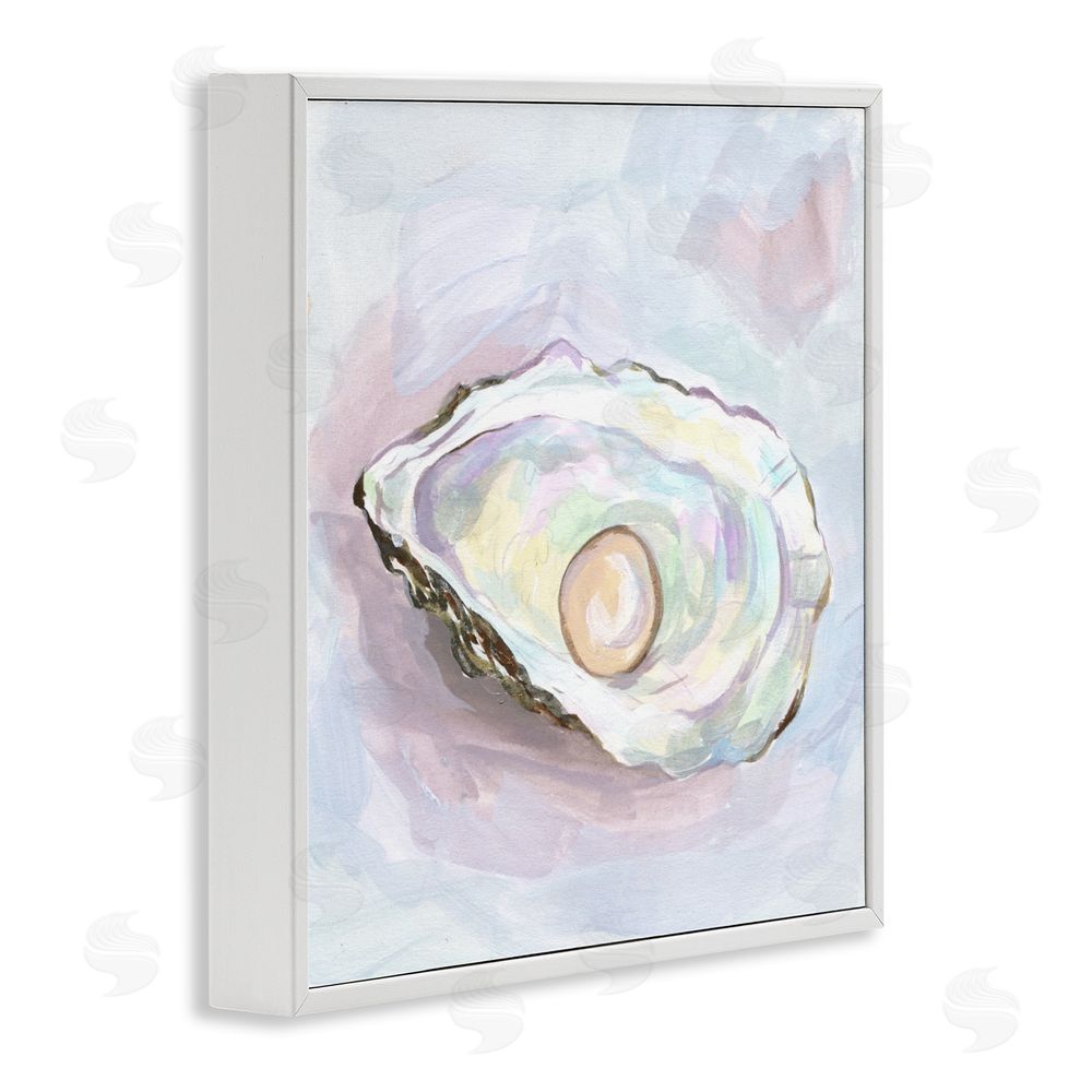 Melissa Wang Silent Opal Oyster White Framed Giclee Wall Art Print