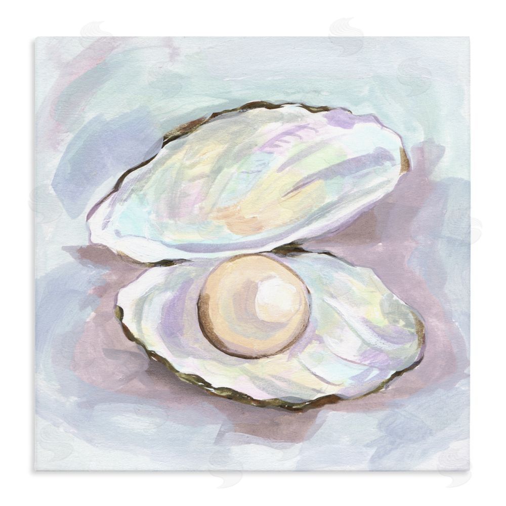 Melissa Wang Silent Opal Clam Pearl Stretched Canvas Wall Art Print