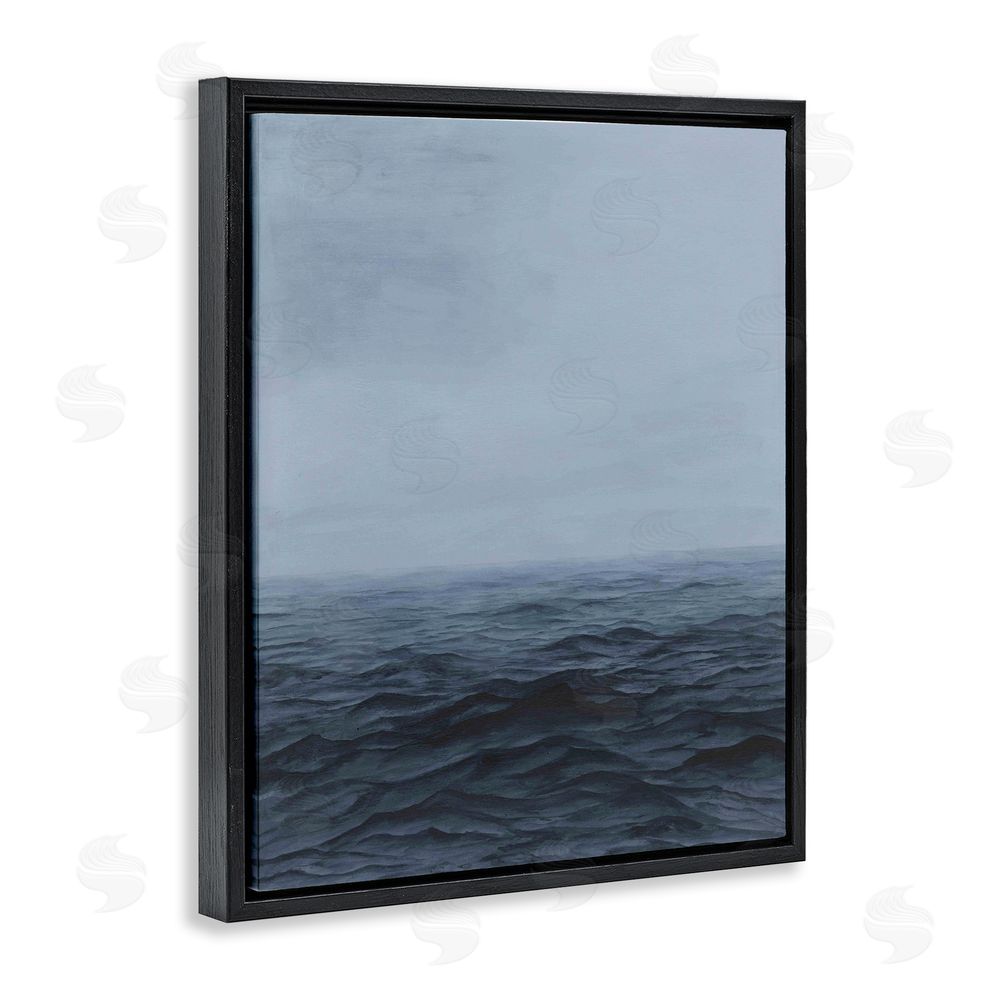 Michael Willett Vast Ocean Expanse Black Floating Frame Canvas Wall Art Print