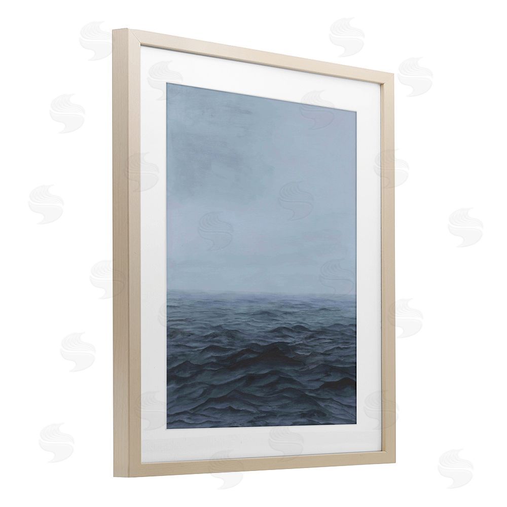 Michael Willett Vast Ocean Expanse Brown Framed Print Under Glass Wall Art