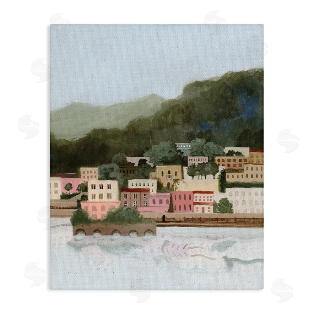 Grace Popp Mountains By The Sea Stretched Canvas Wall Art Print