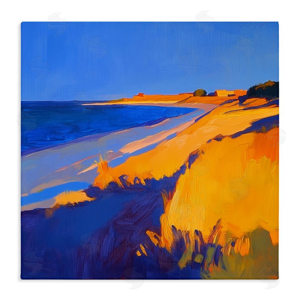 Walker Noble Complimentary Coast Seascape Stretched Canvas Wall Art Print