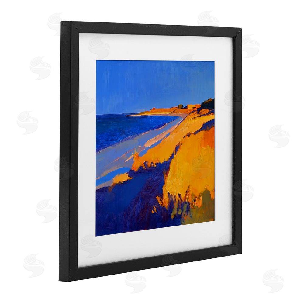 Walker Noble Complimentary Coast Seascape Black Framed Print Under Glass Wall Art